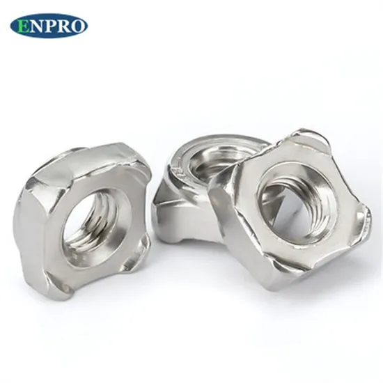 China Wholesale Enpro High Quality Stainless Steel Galvanized Carbon Steel DIN 928 Square Weld Nuts